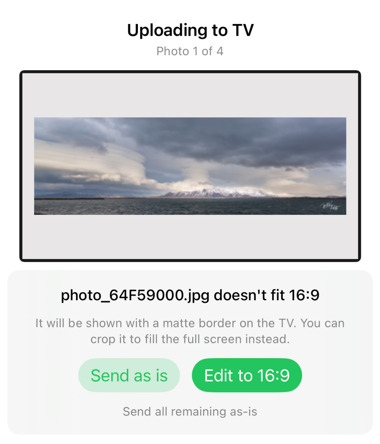 Selecting and cropping photos in FrameSync